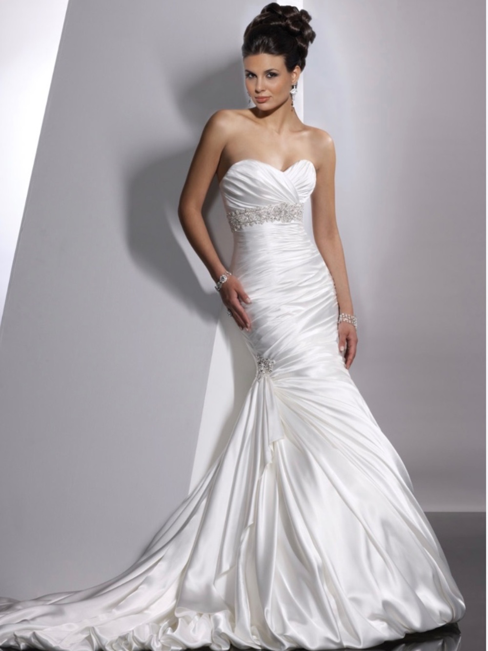 Sottero and Midgley Adorae White Wedding Dress Size 4 Worn Once
